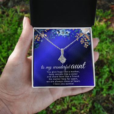 To My Wonderful Aunt - Alluring Beauty Necklace - Gift Set - SLDDL0099 - Sunshine Letters Co